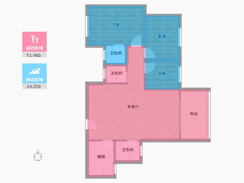 广东省-深圳市-理想家园-71.84-户型库-动静分区