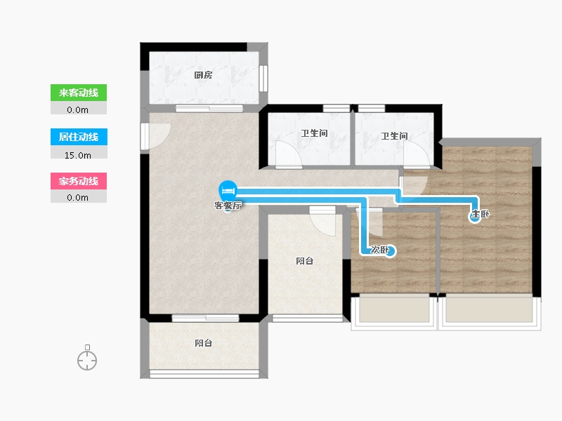 广东省-佛山市-东建明德城-67.77-户型库-动静线