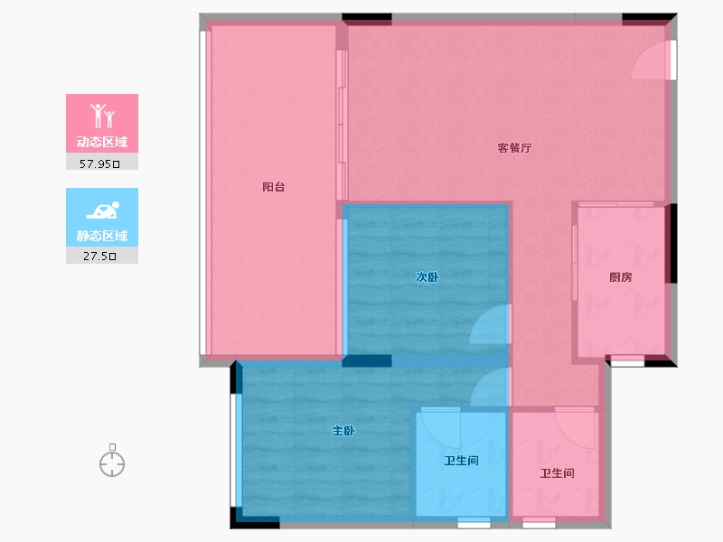 贵州省-毕节市-恒邦·百里春风-77.31-户型库-动静分区