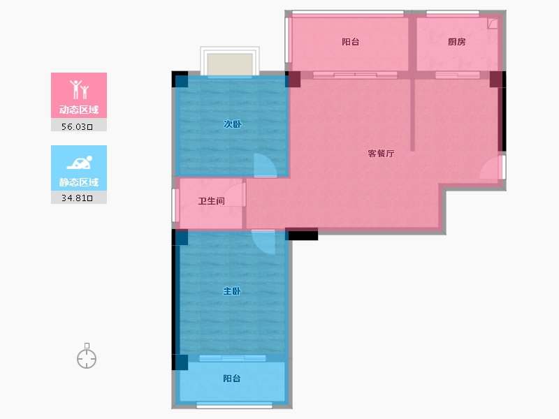 福建省-漳州市-沧溪花园-81.79-户型库-动静分区