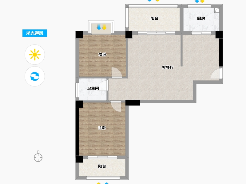 福建省-漳州市-沧溪花园-81.79-户型库-采光通风