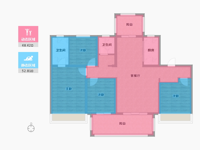 河南省-濮阳市-正商书香名筑-111.36-户型库-动静分区