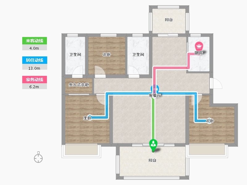 河南省-濮阳市-正商书香名筑-100.33-户型库-动静线