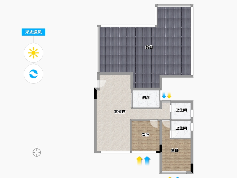 贵州省-毕节市-恒邦·百里春风-121.96-户型库-采光通风