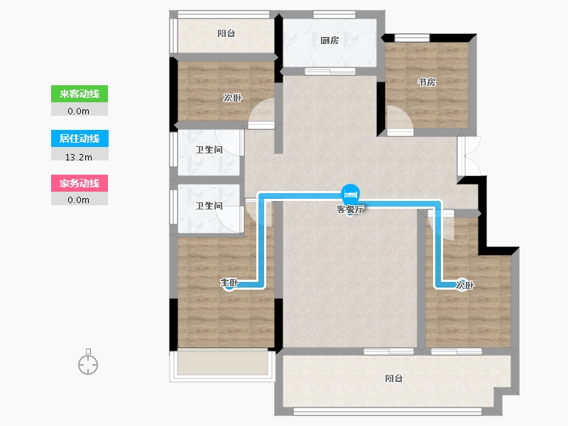 安徽省-淮北市-建投熙园-100.00-户型库-动静线