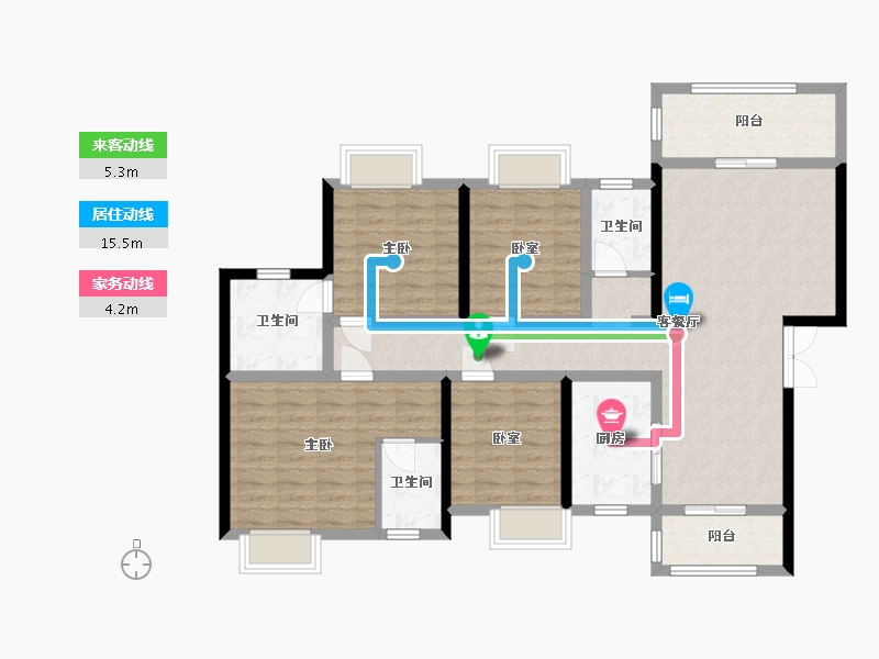 湖南省-邵阳市-仁为峰邵东壹号-166.00-户型库-动静线