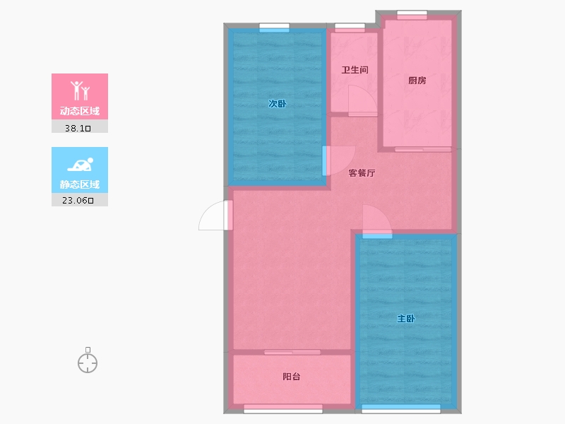 广东省-深圳市-莲花阁-53.95-户型库-动静分区