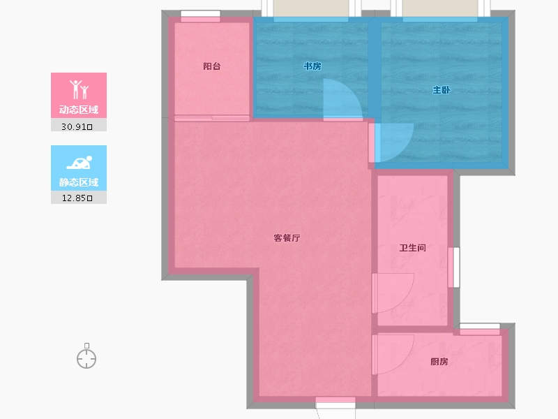 广东省-深圳市-鹏兴花园(二期)-38.56-户型库-动静分区