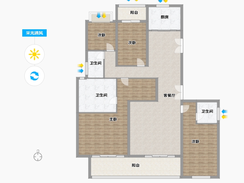 湖南省-长沙市-江山印-183.49-户型库-采光通风