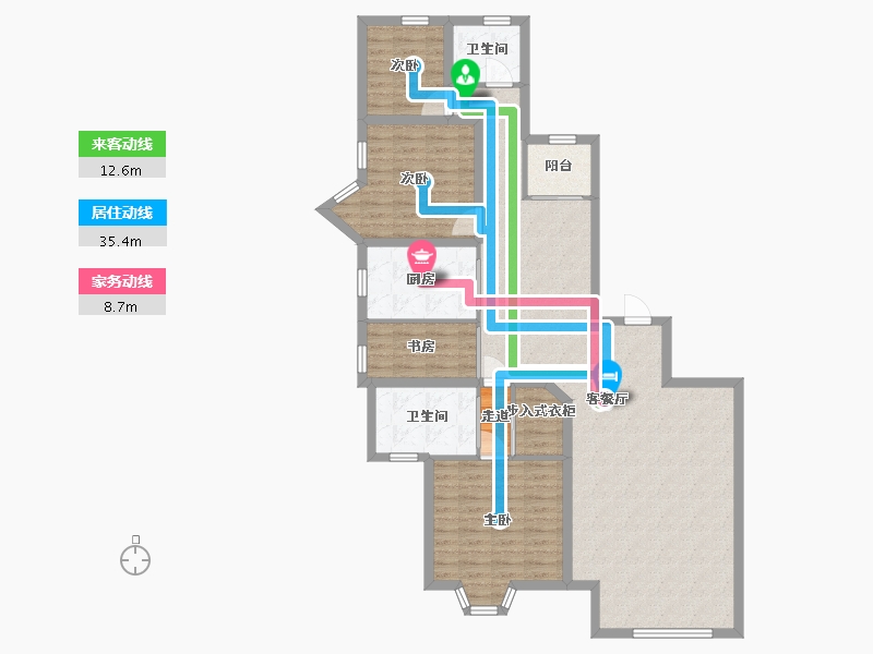 广东省-深圳市-百仕达花园(一期)-119.87-户型库-动静线