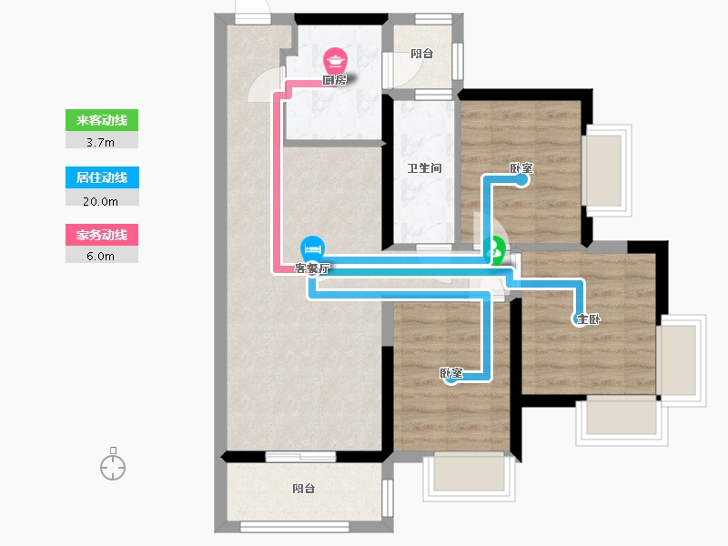 广东省-东莞市-新世纪颐龙湾-80.00-户型库-动静线