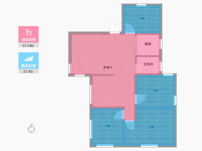 广东省-深圳市-东安花园-58.27-户型库-动静分区