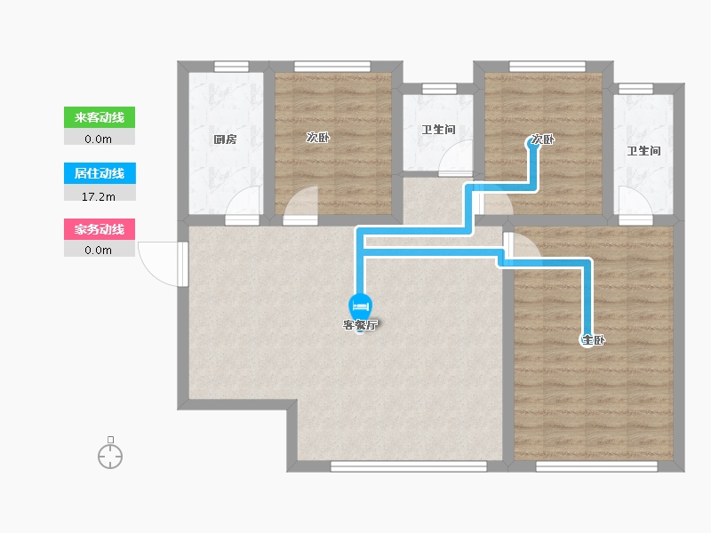 陕西省-西安市-朱雀锦园5期-89.76-户型库-动静线