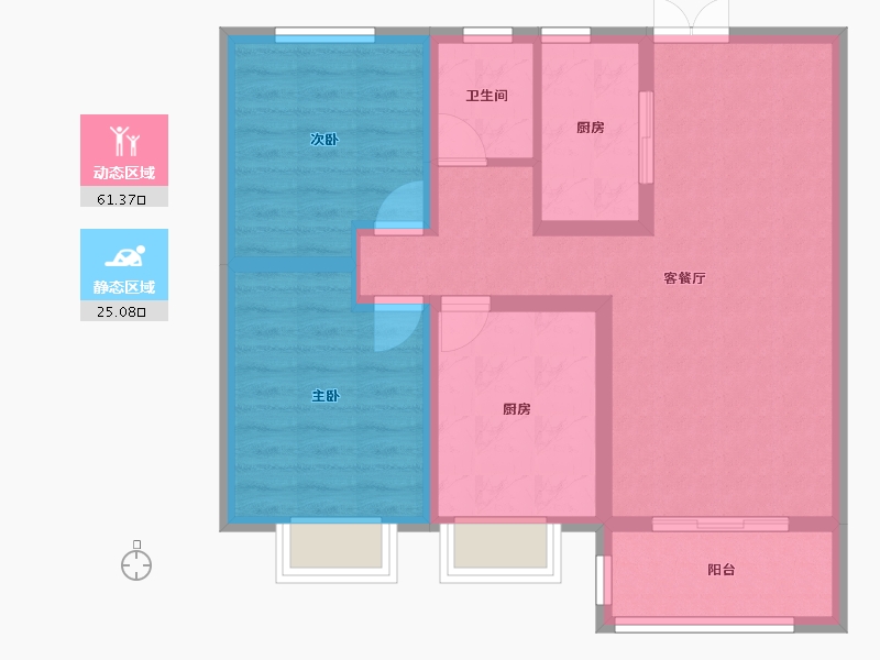 河北省-邢台市-邢台赋-76.84-户型库-动静分区