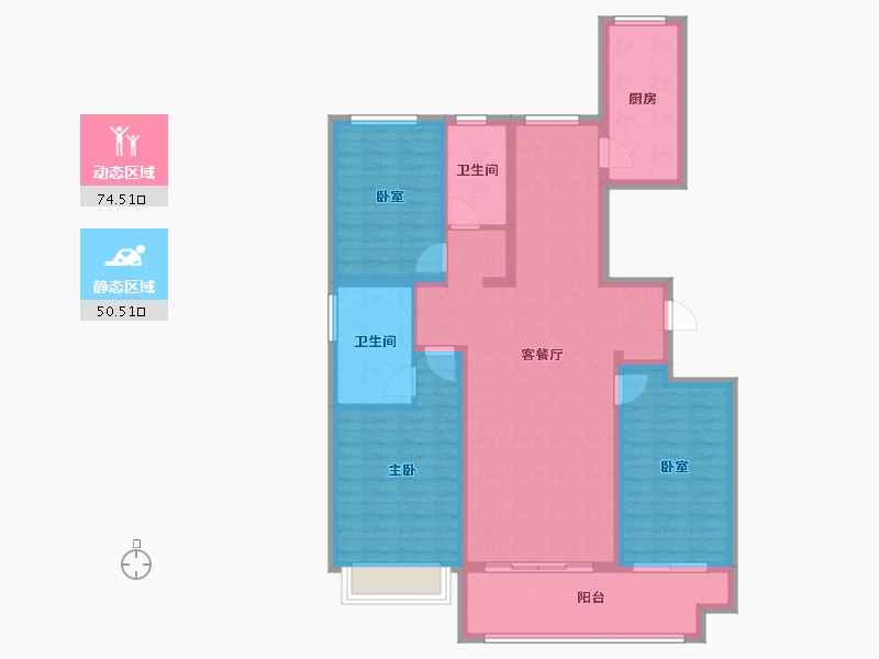 山东省-滨州市-中海·逸品苑-112.10-户型库-动静分区