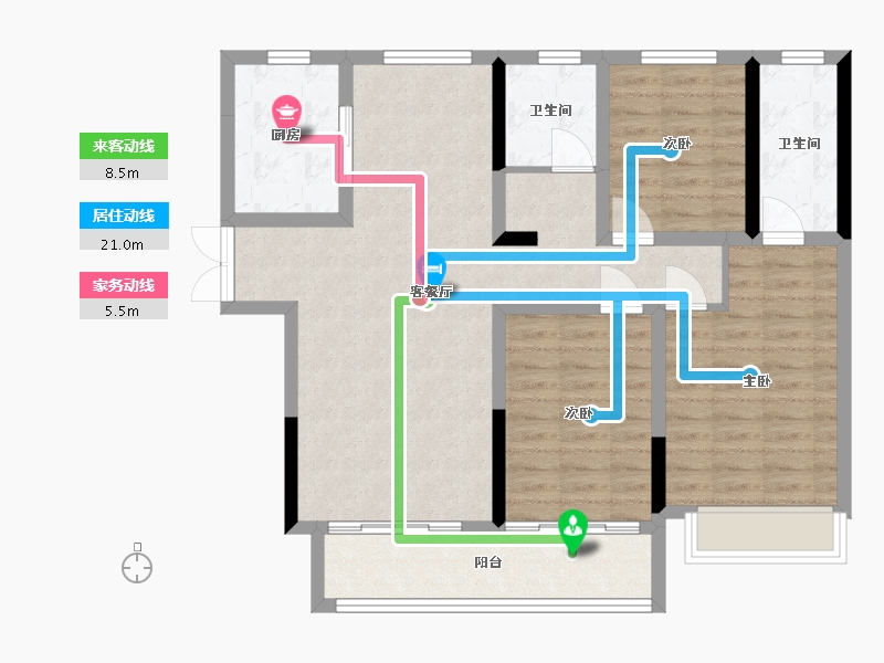 陕西省-渭南市-合阳县汇邦首府-101.03-户型库-动静线