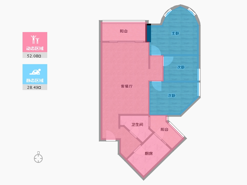 广东省-广州市-汇侨新城-73.00-户型库-动静分区