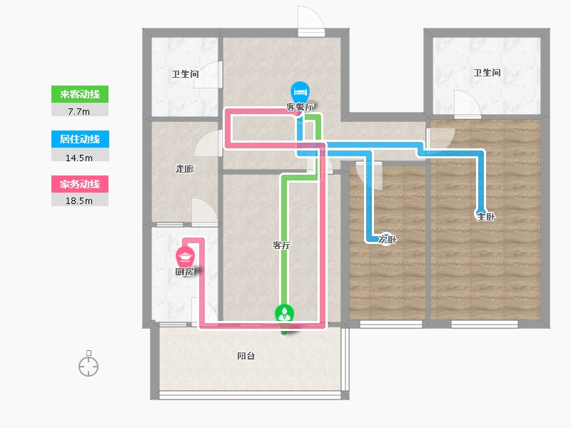 北京-北京市-天通北苑-二区-97.00-户型库-动静线