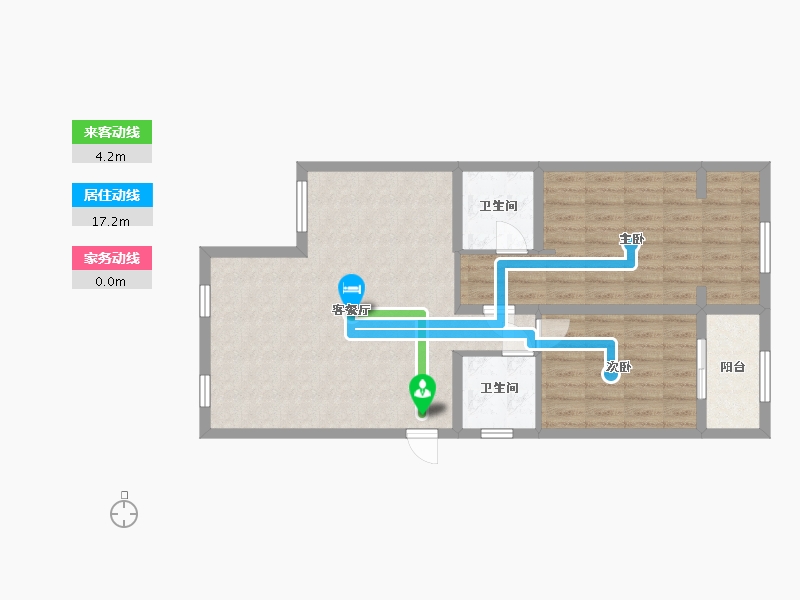 浙江省-温州市-西泰花苑-88.00-户型库-动静线