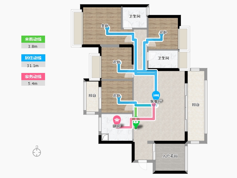 广西壮族自治区-来宾市-裕达 桂中府-106.52-户型库-动静线