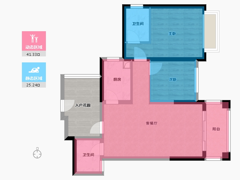 广东省-佛山市-太平洋国际花园-66.23-户型库-动静分区