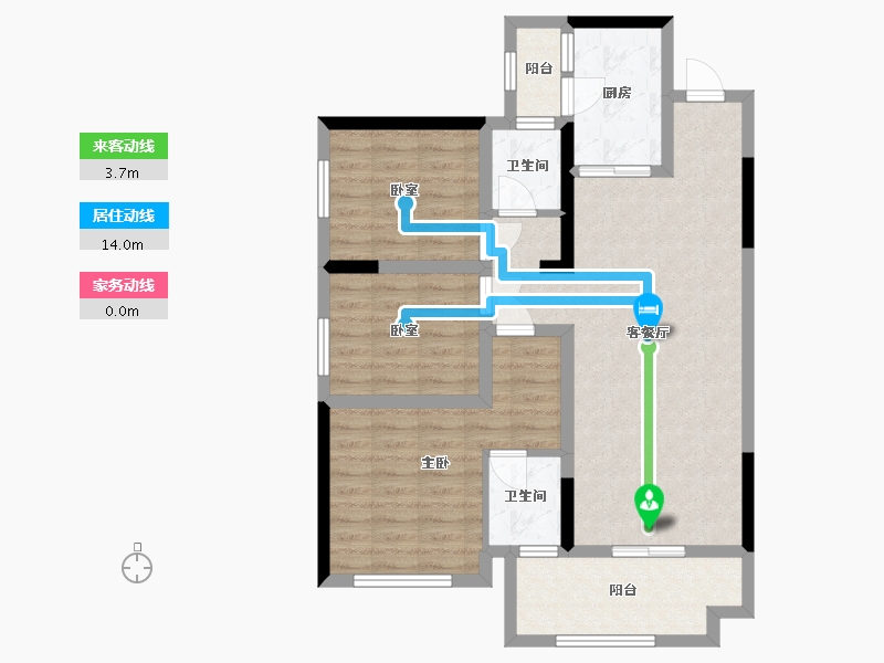 四川省-遂宁市-正黄金域香江-86.40-户型库-动静线