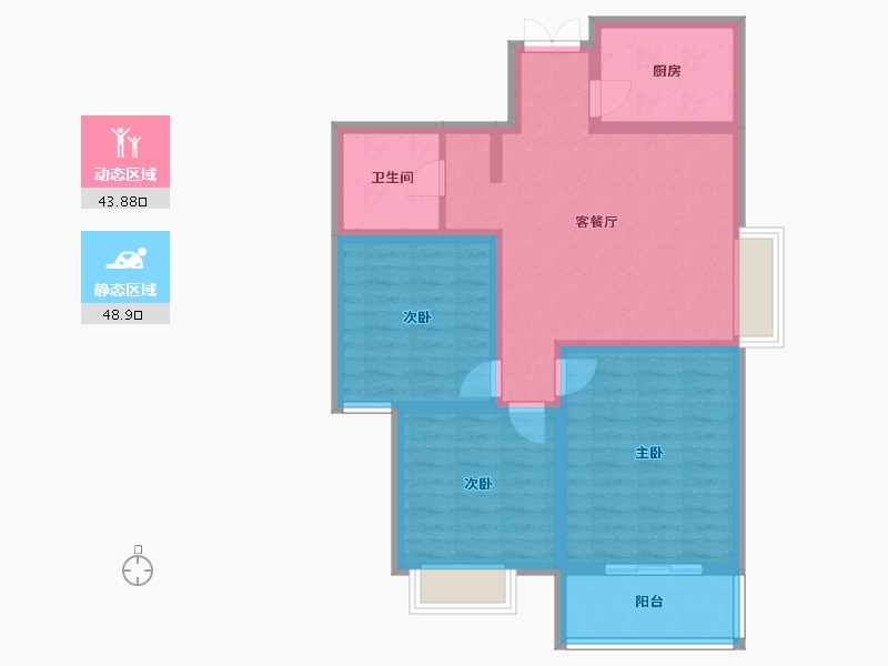 陕西省-西安市-海棠湾-82.40-户型库-动静分区