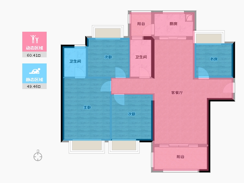 江西省-赣州市-毅德融城-98.40-户型库-动静分区