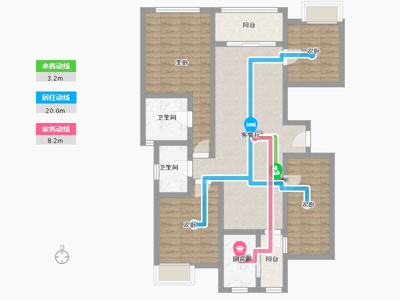 广东省-惠州市-南边灶安置小区-124.00-户型库-动静线