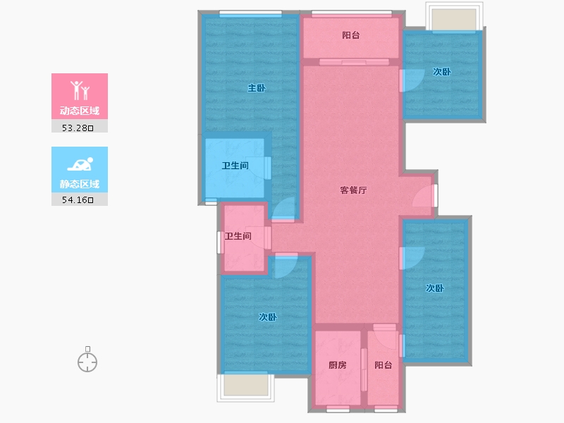 广东省-惠州市-南边灶安置小区-124.00-户型库-动静分区