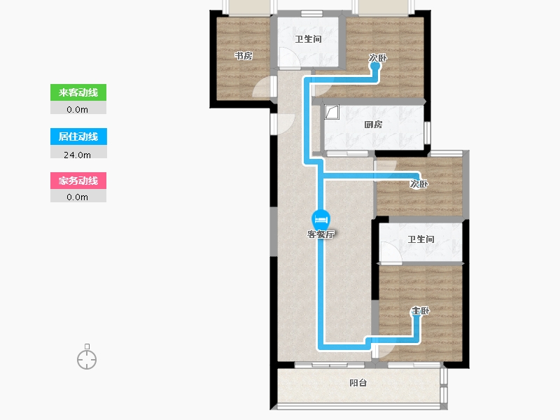 云南省-昆明市-俊发龙泉俊园-99.06-户型库-动静线