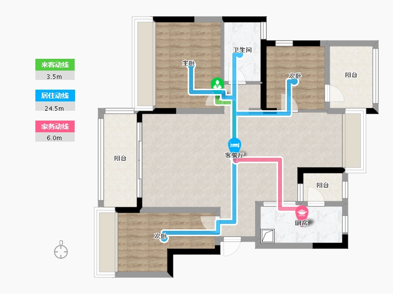 四川省-绵阳市-领地观江府-115.00-户型库-动静线