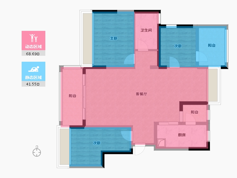 四川省-绵阳市-领地观江府-115.00-户型库-动静分区