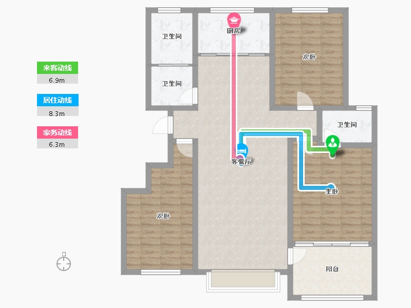 山东省-滨州市-颐和家园-124.27-户型库-动静线