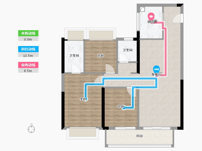 湖北省-武汉市-中交澄园-93.60-户型库-动静线