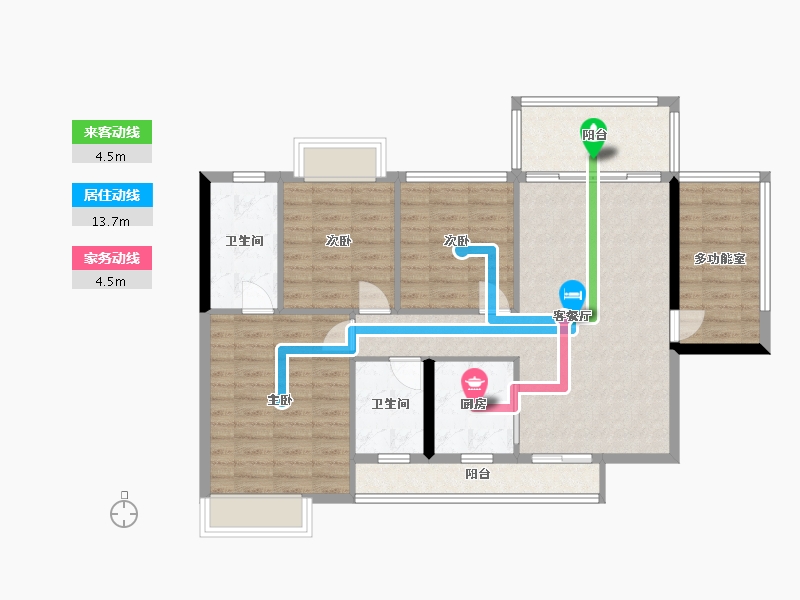 广西壮族自治区-钦州市-松宇时代城-112.00-户型库-动静线