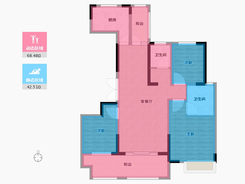 山东省-临沂市-致远沂河传奇-98.32-户型库-动静分区