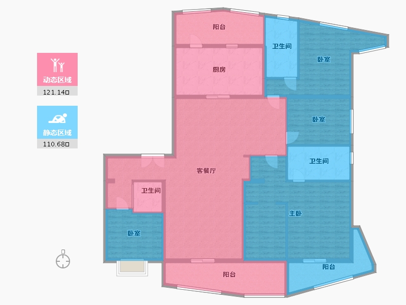 广东省-佛山市-万科水晶城-200.00-户型库-动静分区