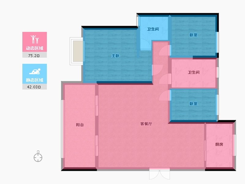 河南省-开封市-永旺城-105.60-户型库-动静分区