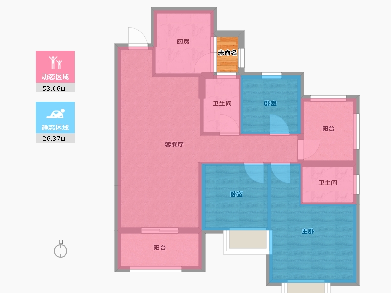 广西壮族自治区-百色市-南城时代广场-78.58-户型库-动静分区