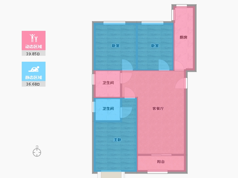 甘肃省-兰州市-九州润园-98.40-户型库-动静分区