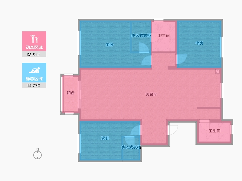 天津-天津市-星海时代花园-106.00-户型库-动静分区