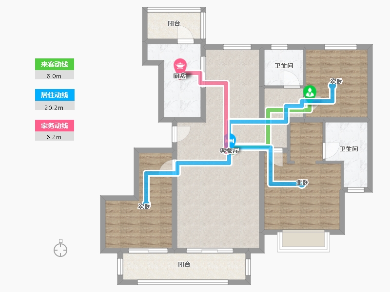 河北省-保定市-瑞景绿洲-103.00-户型库-动静线