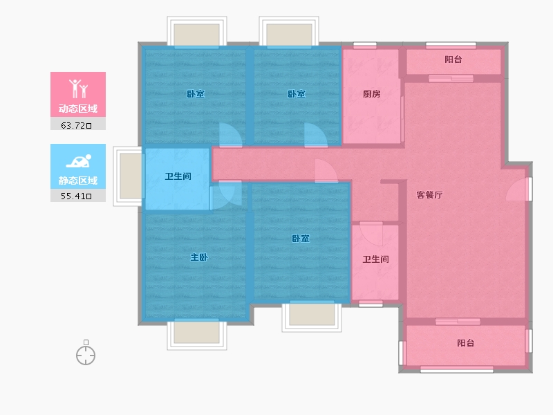 江西省-赣州市-唐江府-108.00-户型库-动静分区