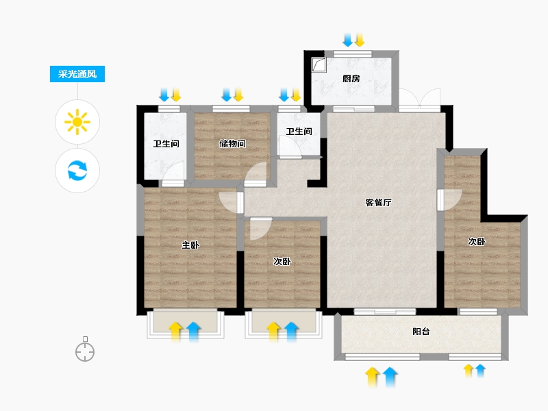 河北省-邢台市-天一-120.00-户型库-采光通风