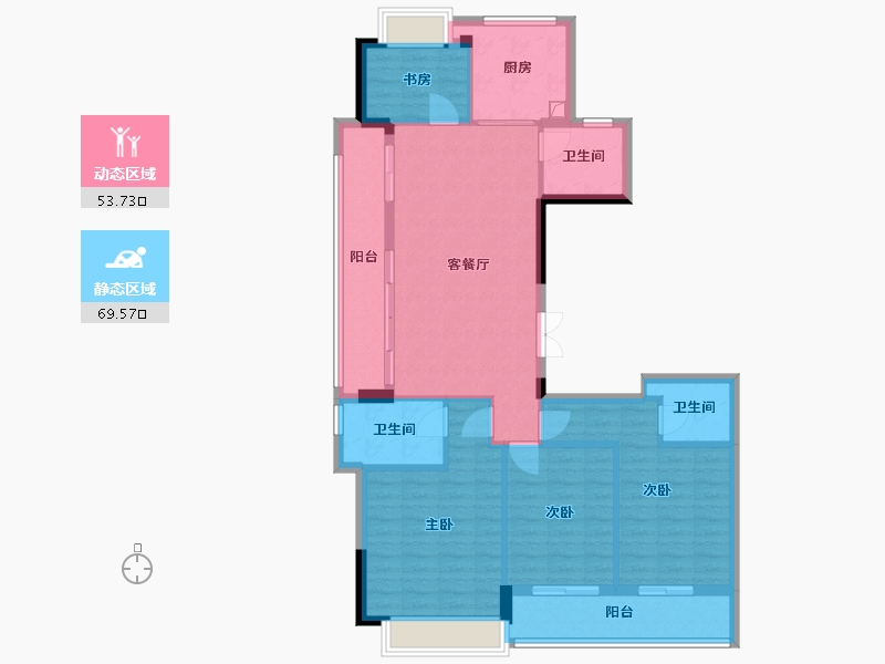 浙江省-台州市-天弘嘉苑-114.13-户型库-动静分区