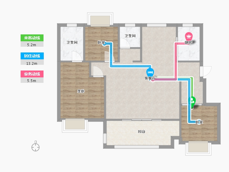 江苏省-无锡市-中奥滨河境销售中心-97.18-户型库-动静线