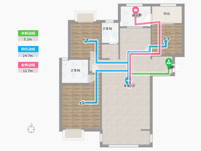 云南省-昆明市-滇池星晨-102.85-户型库-动静线