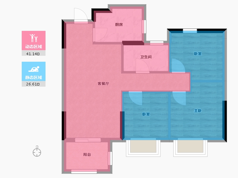 河北省-石家庄市-金辉优步学府-71.20-户型库-动静分区