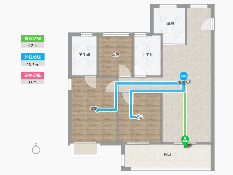 河南省-郑州市-富田城九鼎华府-五号院-80.00-户型库-动静线